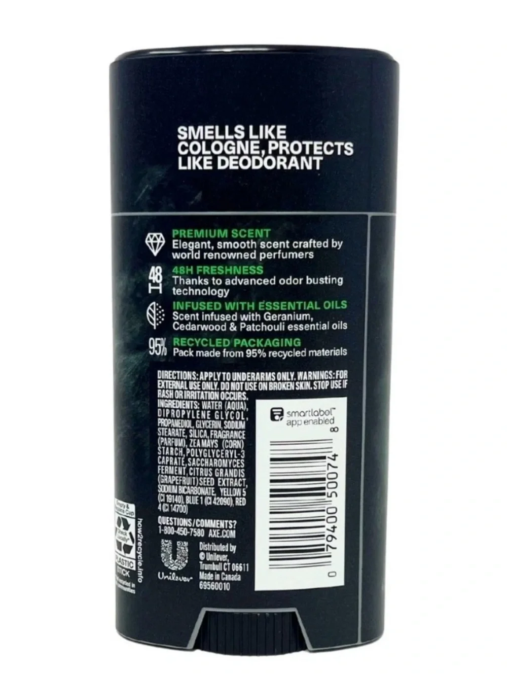 6X AXE Fine Fragrance Collection Aluminum-Free Deodorant Green Geranium
